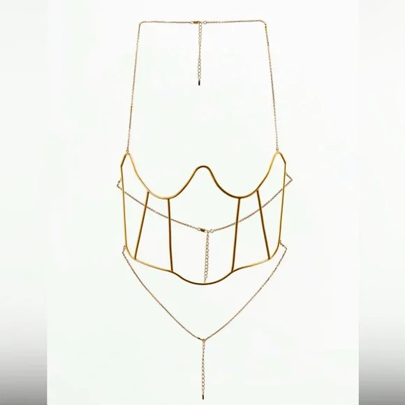 Zara | Accessories | Zara Gold Metallic Underbust Corset  display picture 3